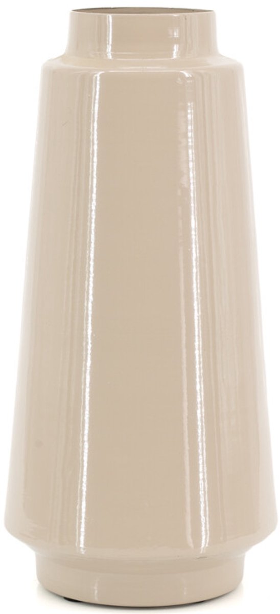 Metalen vaas Tora L glossy sand