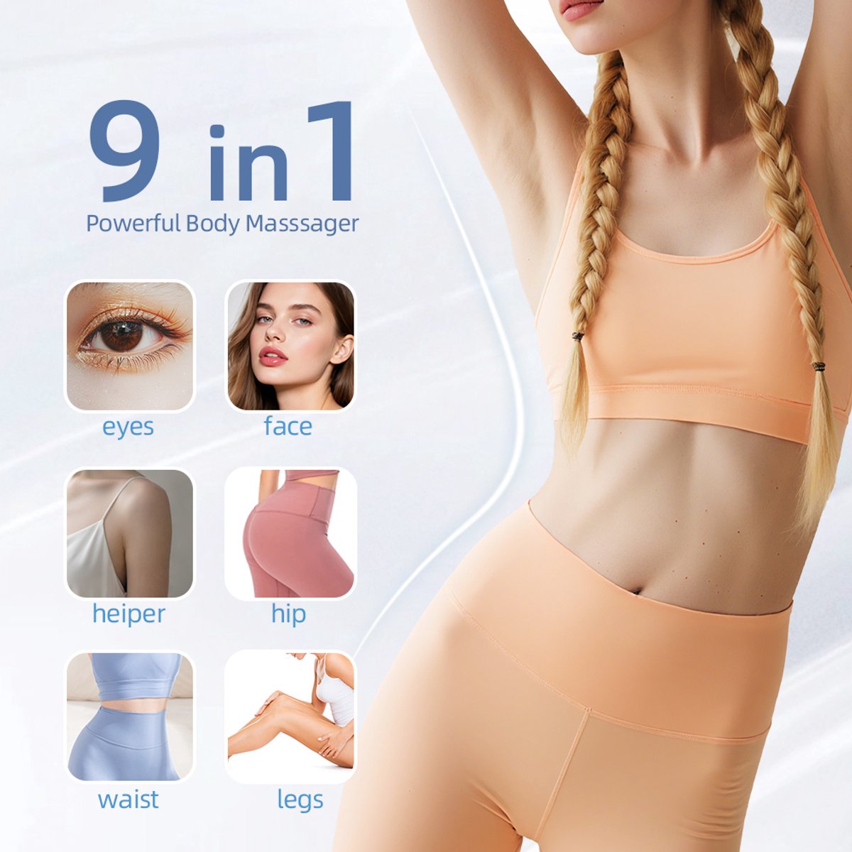 Lichaamsvormende Massageapparaat 9 IN 1 - 80KHz Ultrasone Cavitatie - Vacuüm Lipo Laser - Vetverbranding En Huidversteviging - Spa Behandeling