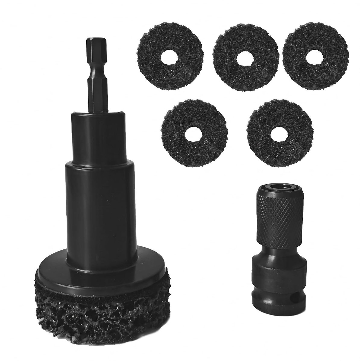 Professionele Schoonmaakset voor Wielnaven en Remschijven, Roestverwijdering, Draad- en Metaalreiniging, Geschikt voor 1/2 Inch Boormachines en Schroefmachines