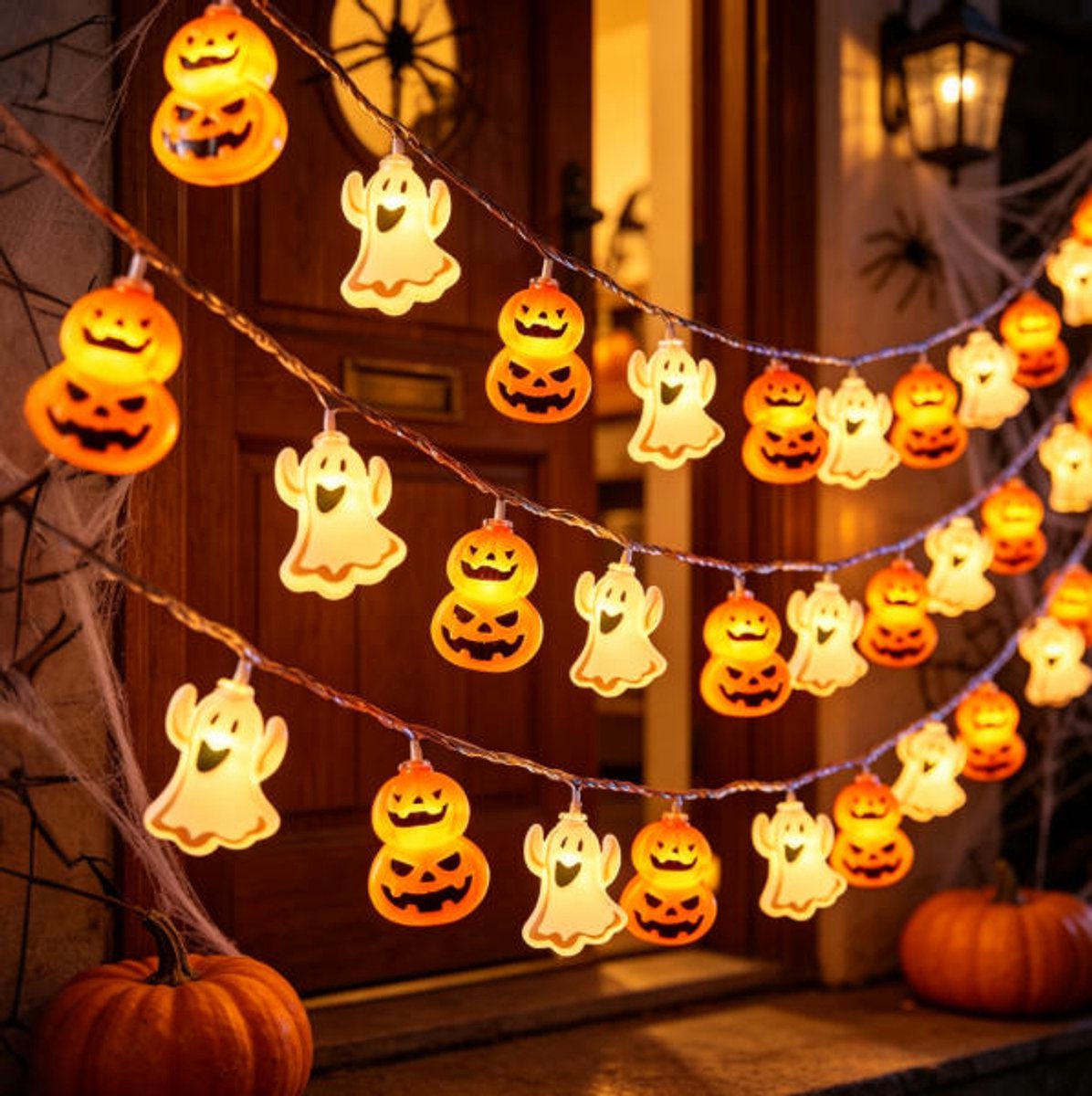 Halloween lichtslinger, 3 meter, 20 LED Halloween lampjes - Decoraties op batterijen (niet inbegrepen)
