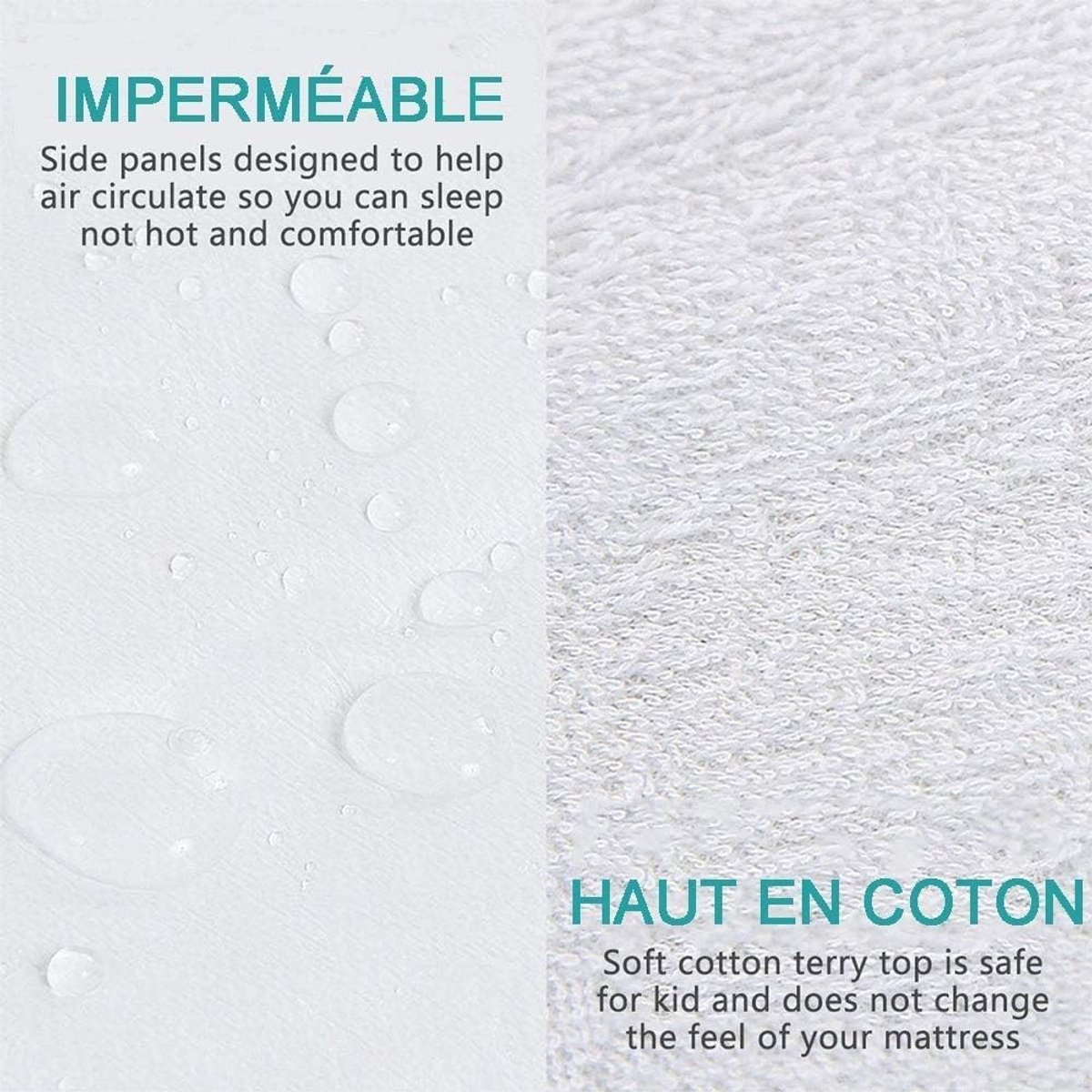 Matrasonderlegger 140x200 - Wit - 140 x 200 cm - Waterdicht - Voor Bescherming tegen Allergieën