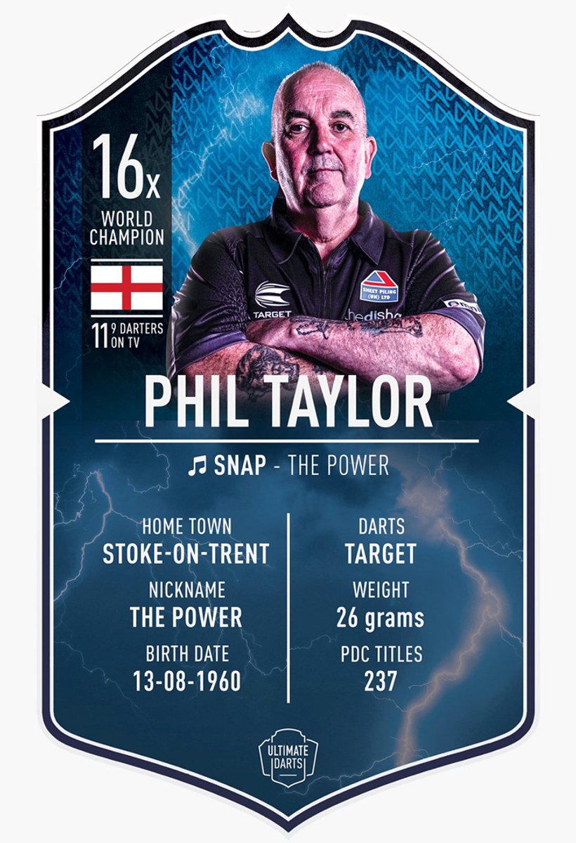 Ultimate Darts Card Phil Taylor