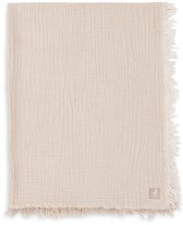 Jollein Deken Ledikant 120x120cm Fringe Stripe Biscuit/Ivory GOTS