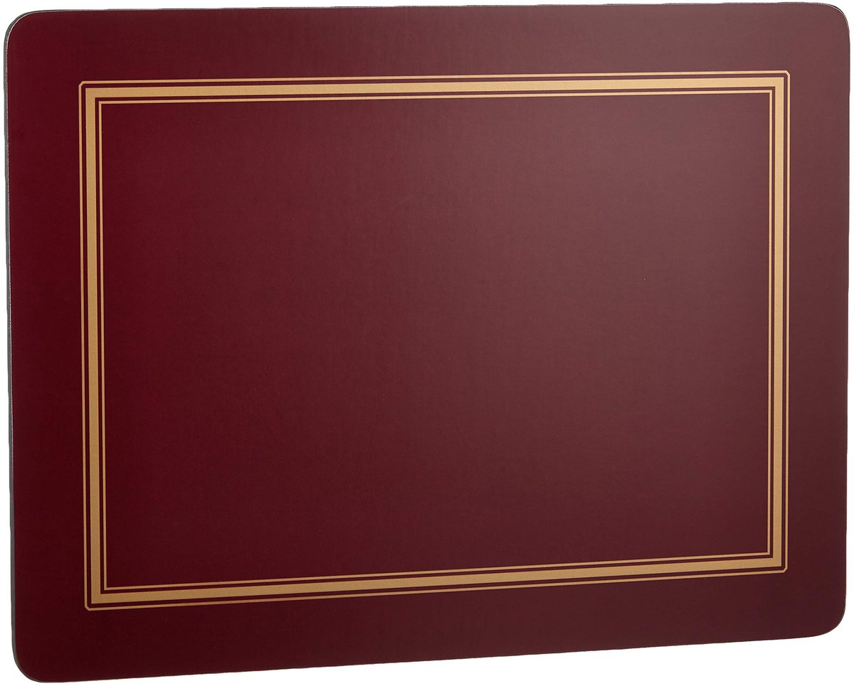 Famanu – Klassieke bordeaux placemats set van 6, afmeting 30,5 x 23 cm