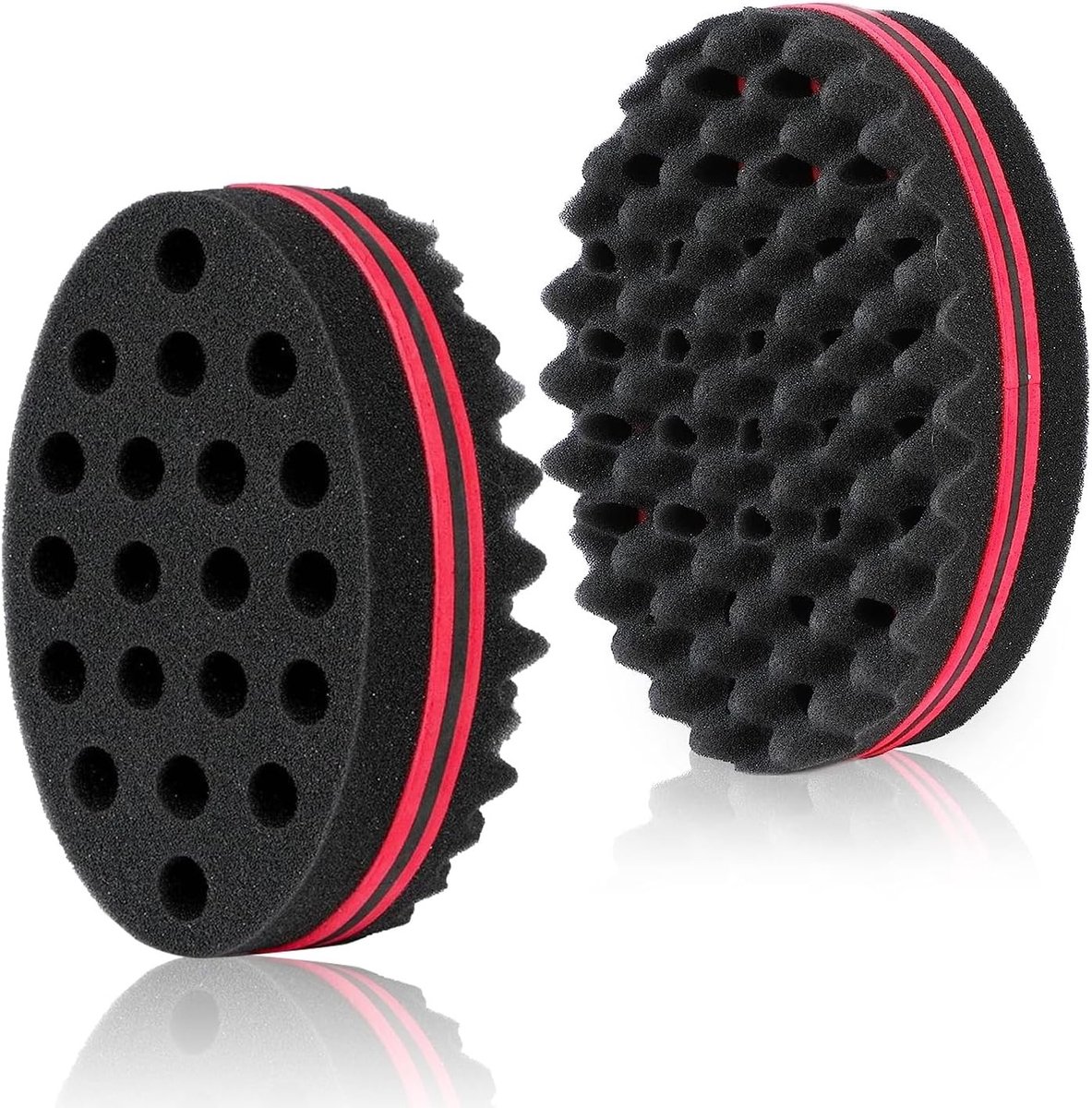Curl Sponge Set voor Afro Haar - 2 Stuks Haarborstel voor Krullen, Golfjes en Styling Tools