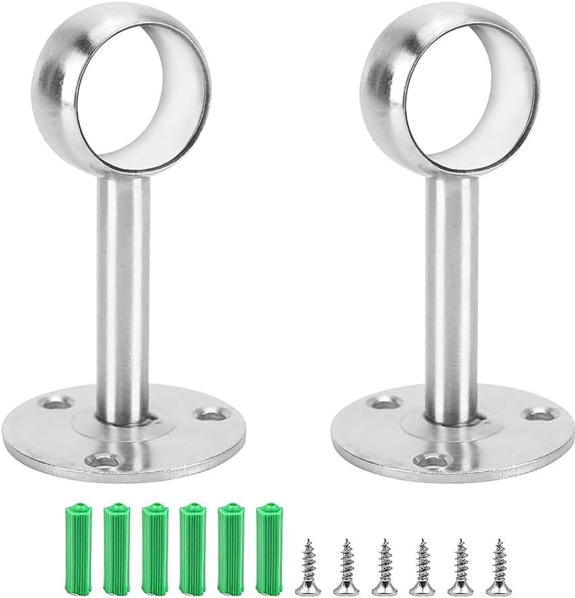 Duurzame 22mm Gordijnroede Houder voor Kleding, Plafondmontage, Geschikt voor Badkamer en Keuken