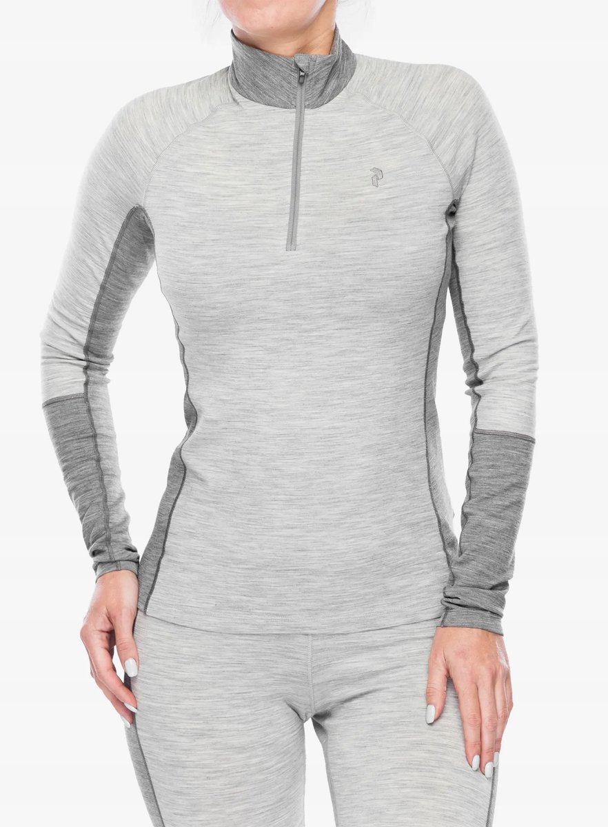 Peak Performance W Magic Half Zip - Half Zip Trui - Med Grey Melange - S