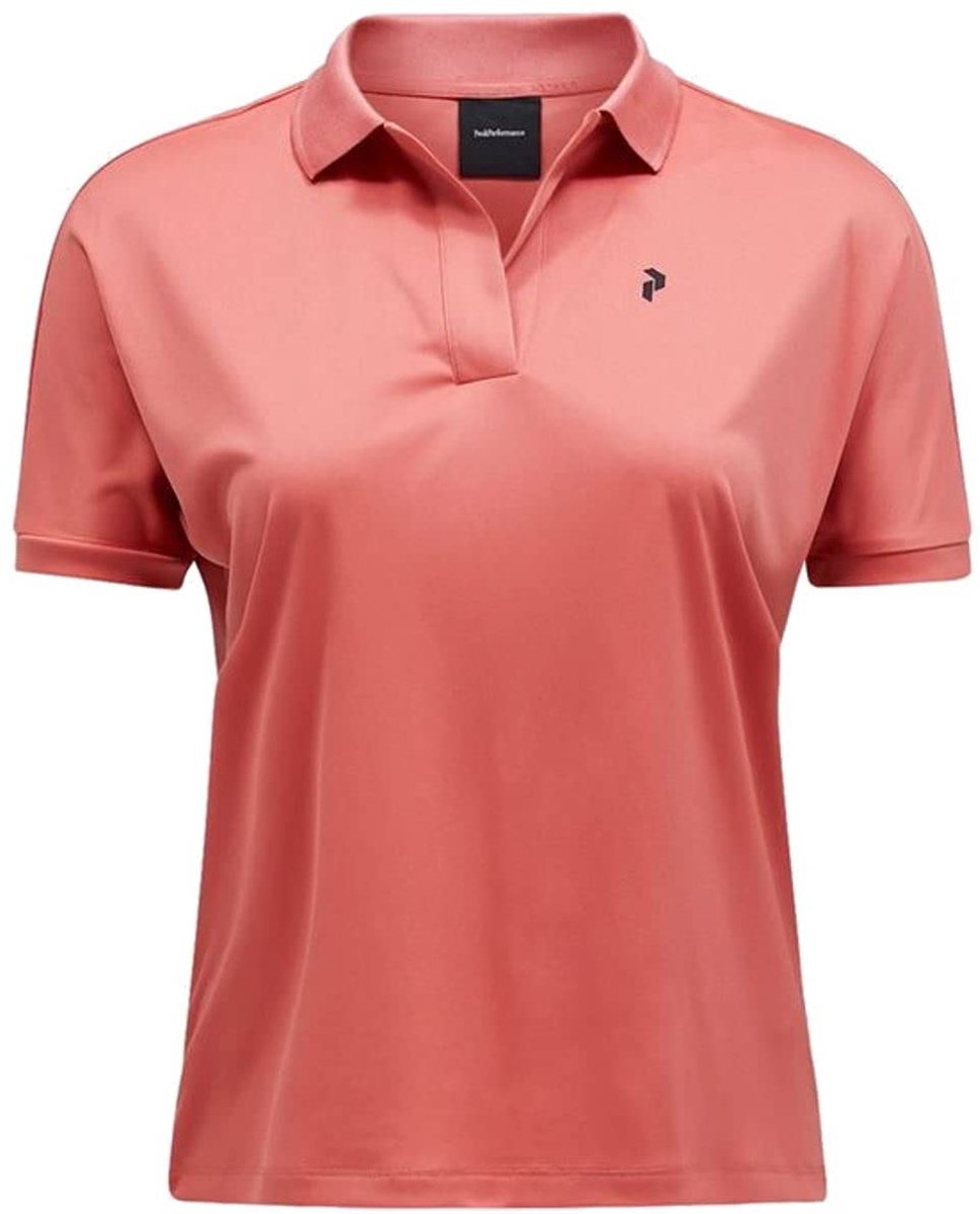Peak Performance W Illusion SS Polo - Dames Polo Shirt - Korte Mouw - s - Trek Roze