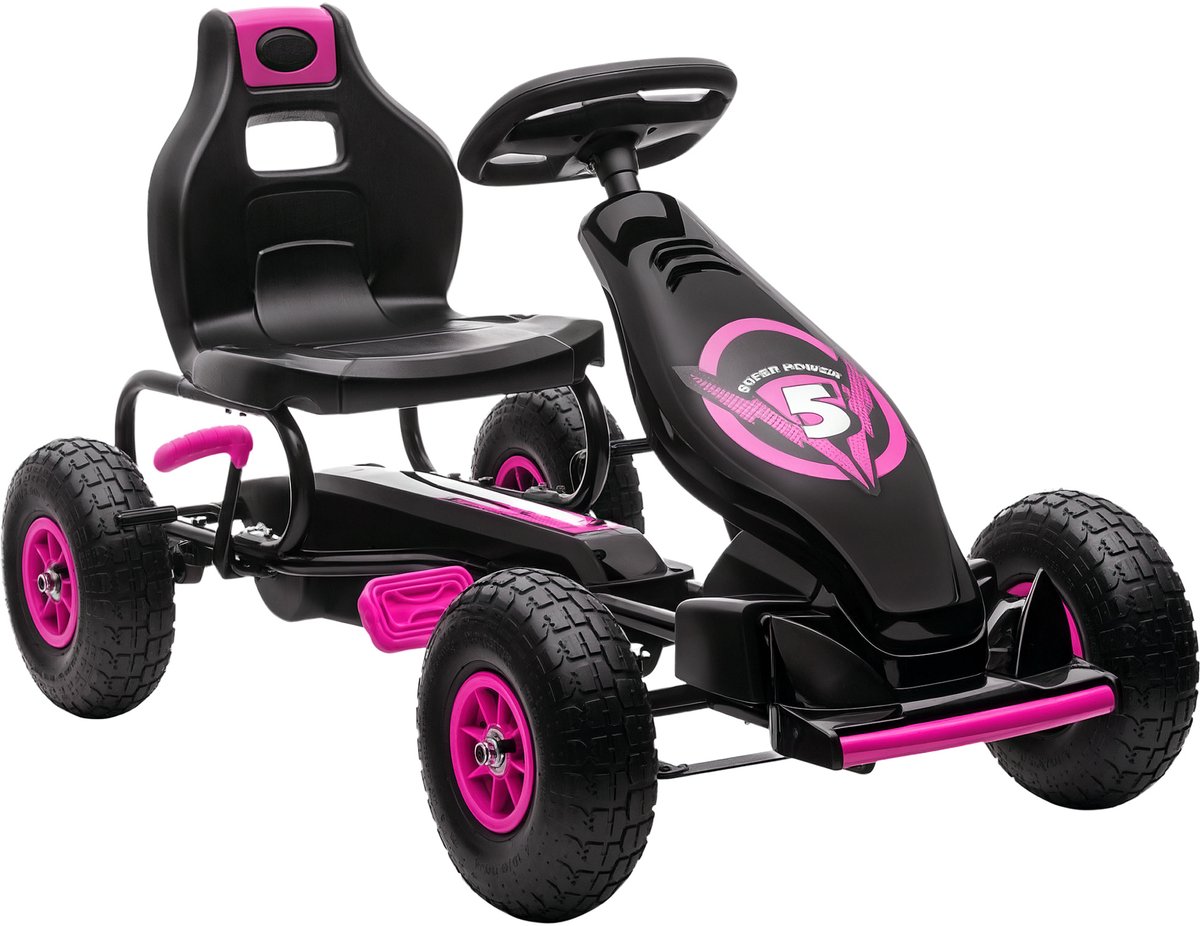 HOMCOM-Trapkart-PP-121x58x61cm-Roze