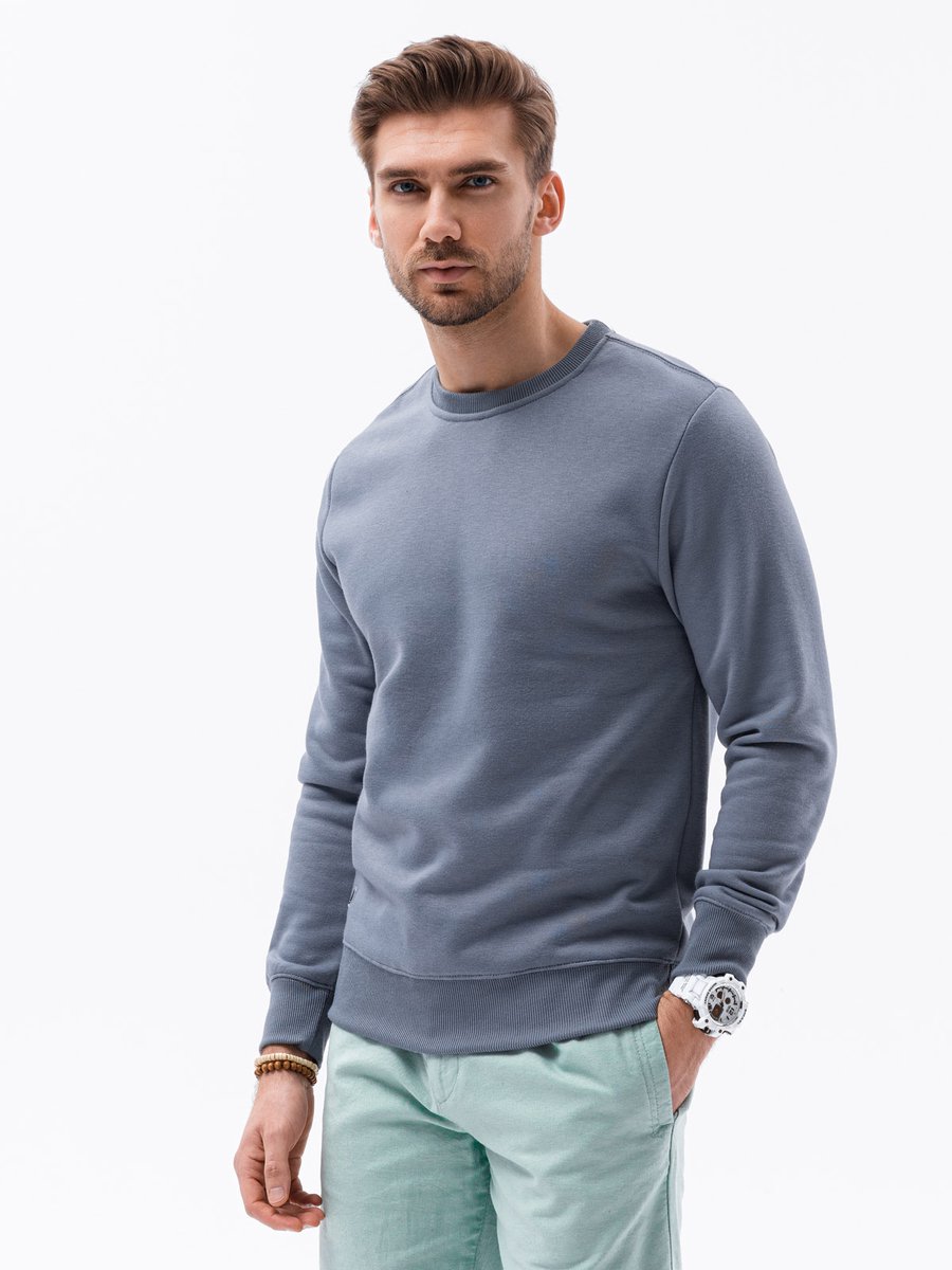 Sweater - Heren - Klassiek - Denim - Style-Italie