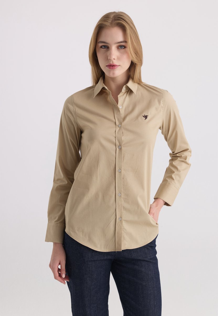 Felix Hardy Overhemd Met Lange Mouwen Katoen Dames Beige - M