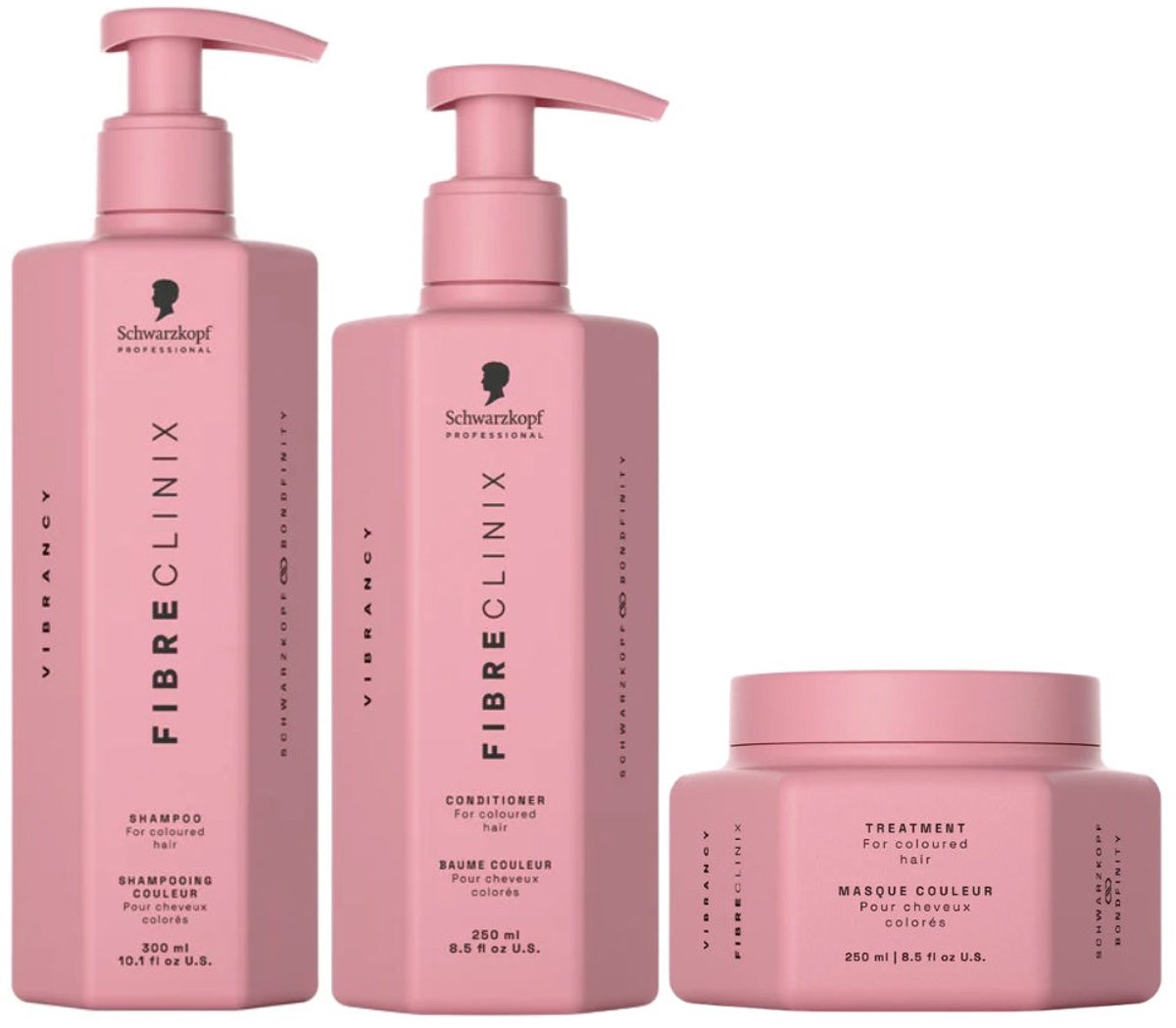 Fibre Clinix - Vibrancy Treatment Set - 300+250+250ml
