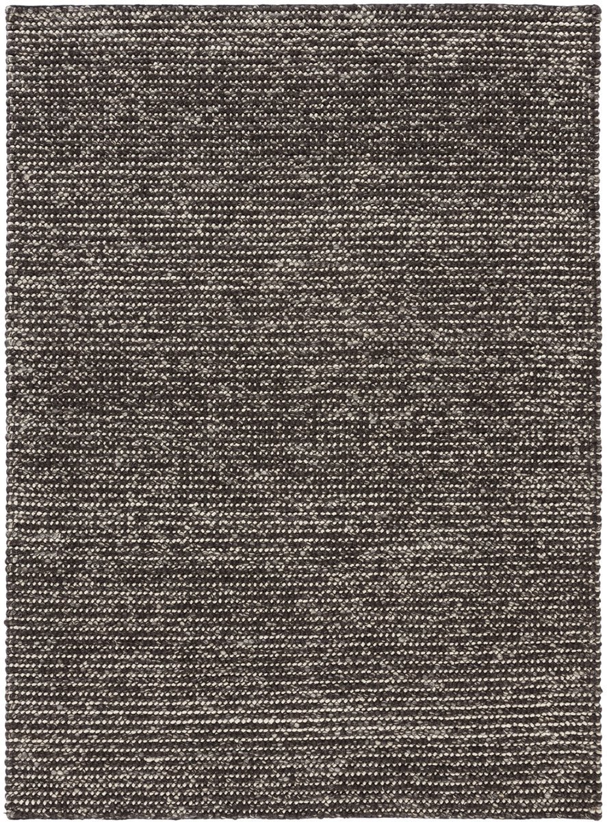 Lino Arte Charcoal Vloerkleed 140x200cm – Donker Handgeweven Tapijt van 100% Vervilte Wol – Hoogwaardig Tapijt Woonkamer, Slaapkamer & Eetkamer