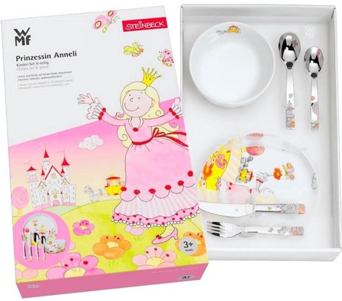 Gepersonaliseerd Kinderbestek Set met Naamgravure en Bijpassend Servies RVS
