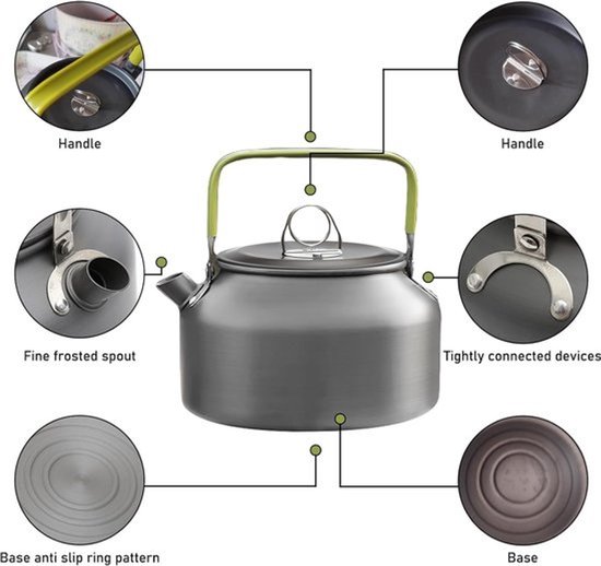 Lichte Camping Waterkoker 0.8L Ketel - Geschikt voor Outdoor, Picknick en Wandelen — afbeelding 3