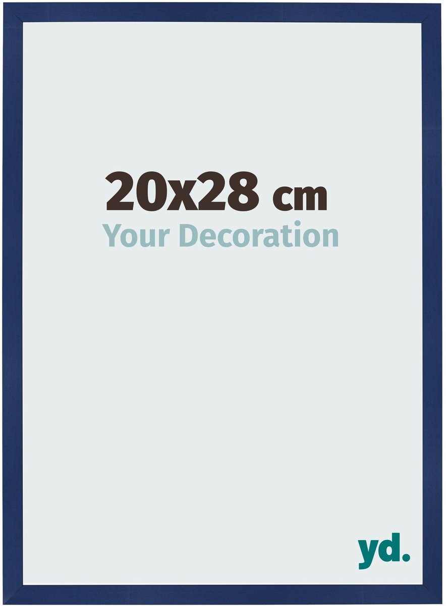 Your Decoration - Fotolijst 20x28 cm - MDF - Donkerblauw Geveegd - Bologna
