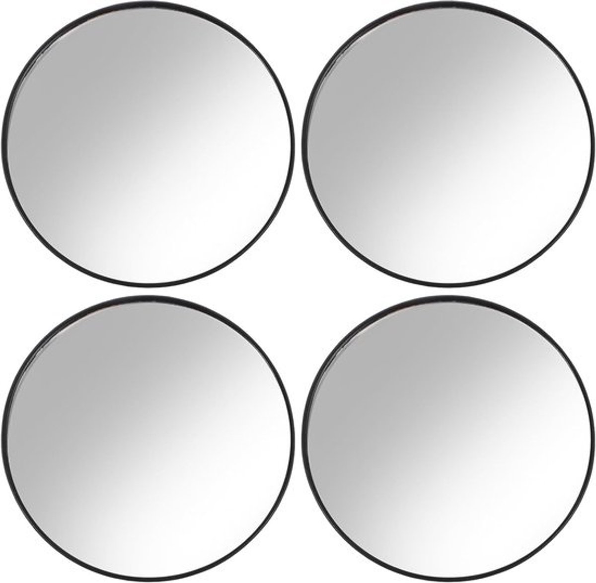 Vergrootspiegel 4-delig - Make-up spiegel - Gedetailleerde huidverzorging - Sterke zuigkracht bevestiging - 8.7 cm diameter - Zilver
