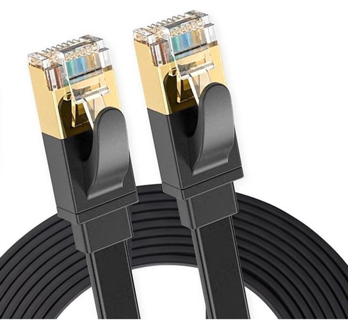 Platte Netwerkkabel 5m Cat 8 UTP Ethernet Kabel 40 Gbit/s voor LAN en DSL