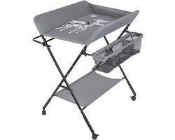 Baby Wieg Combi - Verrijdbare Commode - Babyverzorging Thuis - Inklapbaar Met Eén Hand