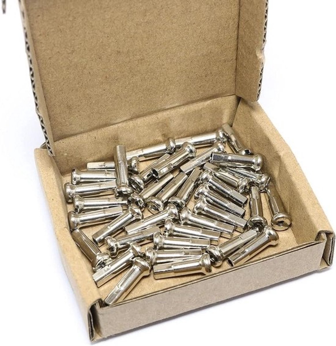36 Stuks Fiets Spaaknippels 16mm Zilver Wiel Onderdelen voor 14G Mountainbike en Racefiets