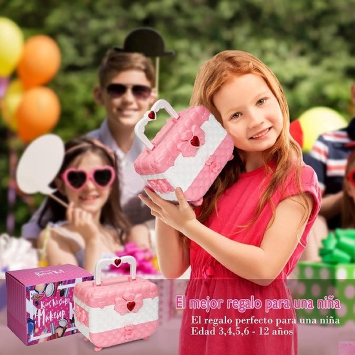Make up Koffer Meisjes - Set met Inhoud Kinderen - Speelkoffer - Verjaardag