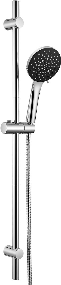 Auralum Max Doucheset - 90 cm Glijstang - Met Handdouche Glijstangset - Douchekop Ø 12 cm - 6 Standen - Hoge Druk - Universele Aansluiting - Anti-Kalk - Chroom