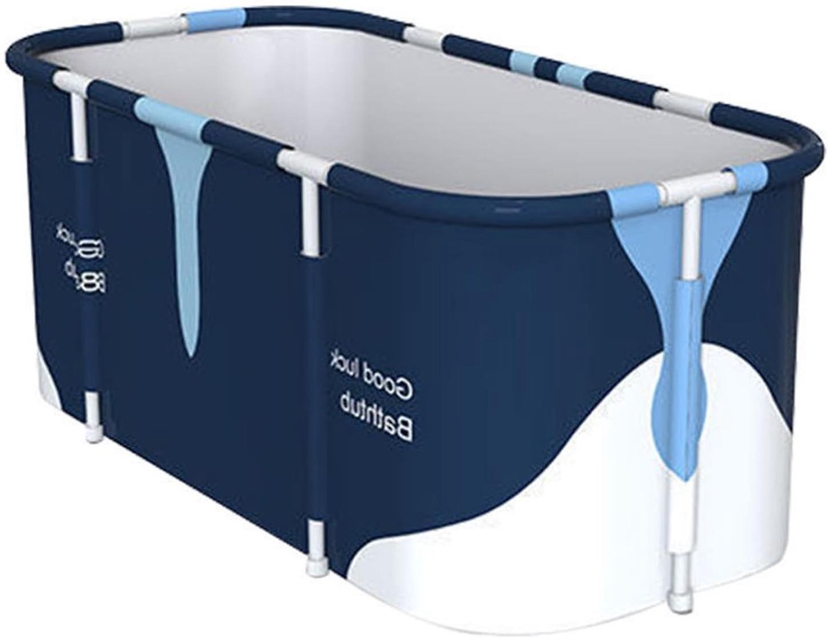Opvouwbaar Bad - Draagbaar Bad - Ruimte Besparen - Met Kussen - 140 cm - Blauw