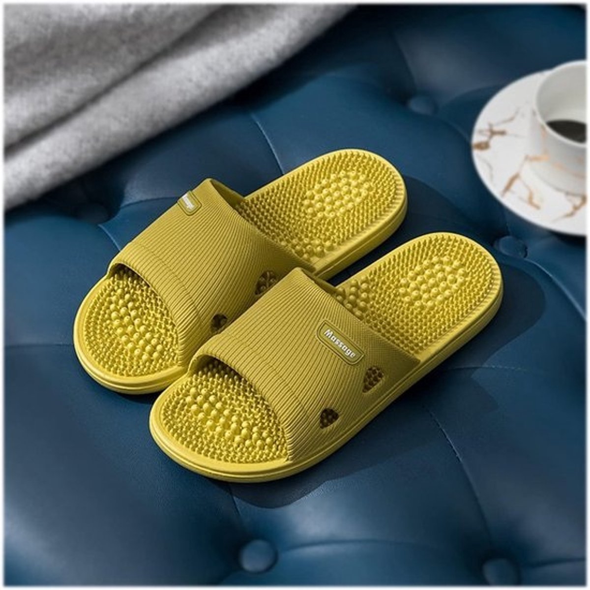 Massageslippers met Acupressuur en Voetreflexologie - Comfortabele Badslippers met Voetboogondersteuning