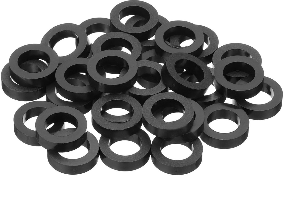 Afstandsbussen - Ronde ABS M10 Isolerend Zonder Schroefdraad - Voor Schakelaars en Elektrische Stopcontacten - 30 Stuks, 10,2 mm Binnendiameter, 16 mm Buitendiameter, 4 mm Lengte