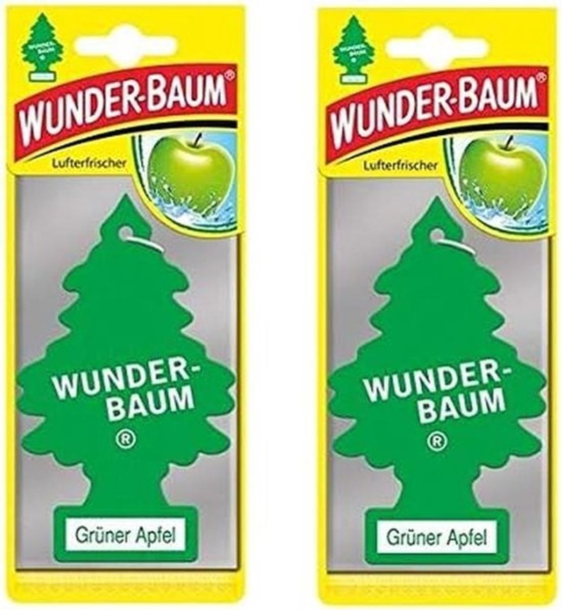 Autoparfume Luchtverfrisser Appel Bomen - Set van 2
