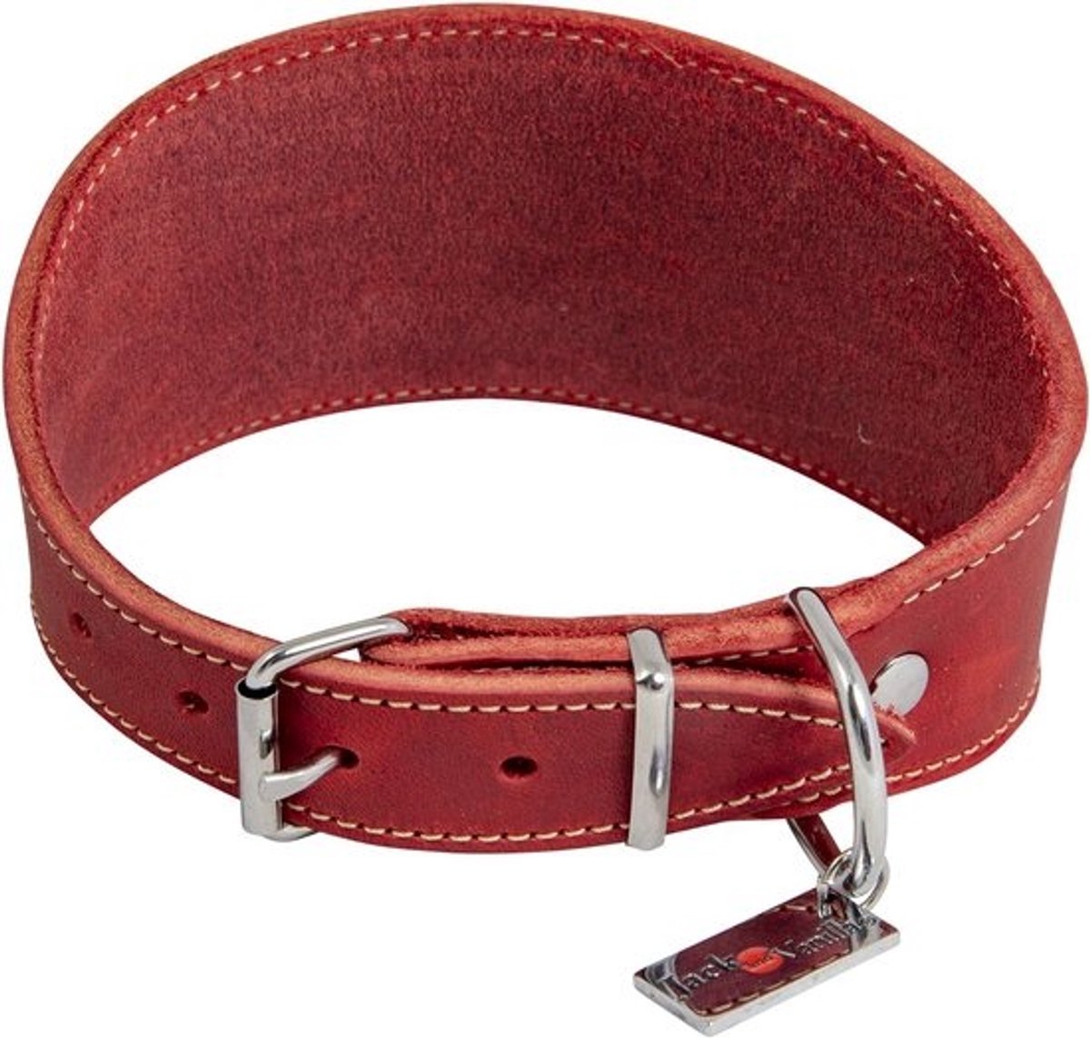 Brede Hondenhalster Leer Brown - Verstelbaar en Duurzaam Halsband 40mm x 55cm