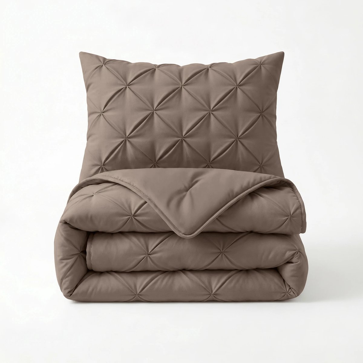 Dormidor Lazy Dekbed Pintuck Taupe met Kussenslopen 200x200
