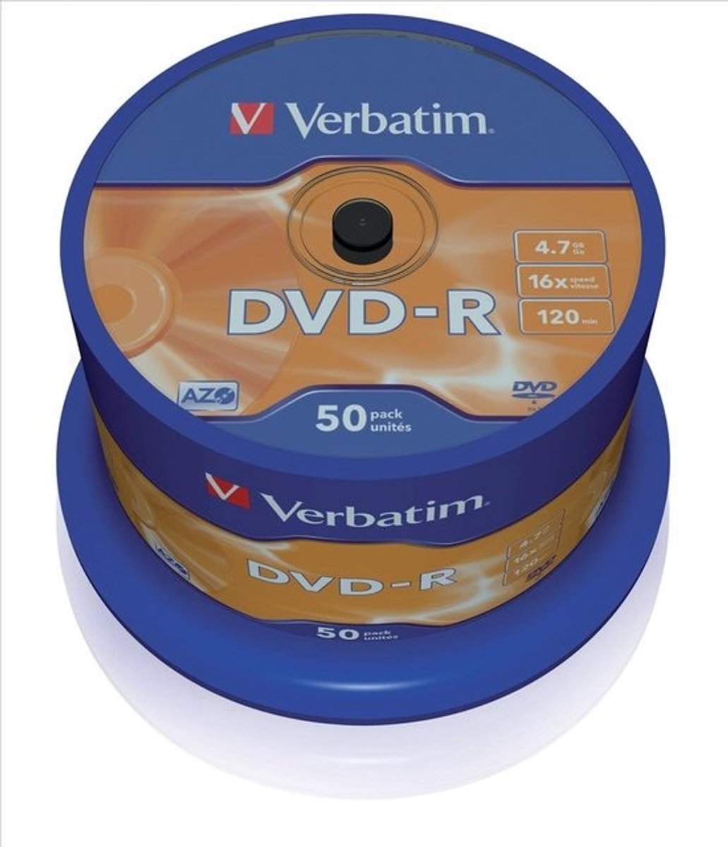 DVD-R 16X 4.7GB Matt Silver 50-pack
