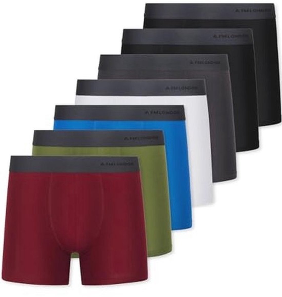 FM London Fm London 7-pack Mens Boxers heren Ondergoed