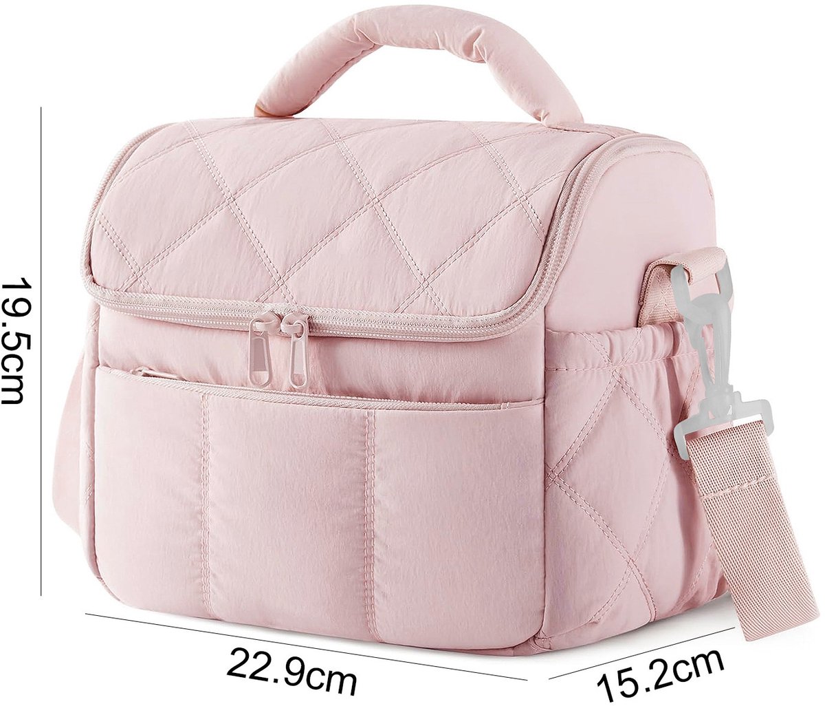 Geïsoleerde lunchtas – Een draagbare lunchbox, een herbruikbare geïsoleerde/gekoelde tas, geschikt voor werk, school, picknicks of reizen-Roze