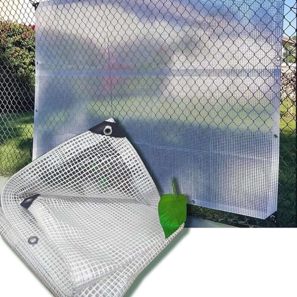 Transparant Dekzeil 3x12m Waterdicht - Scheidingsgordijnen met Oogjes voor Tuinhuisjes