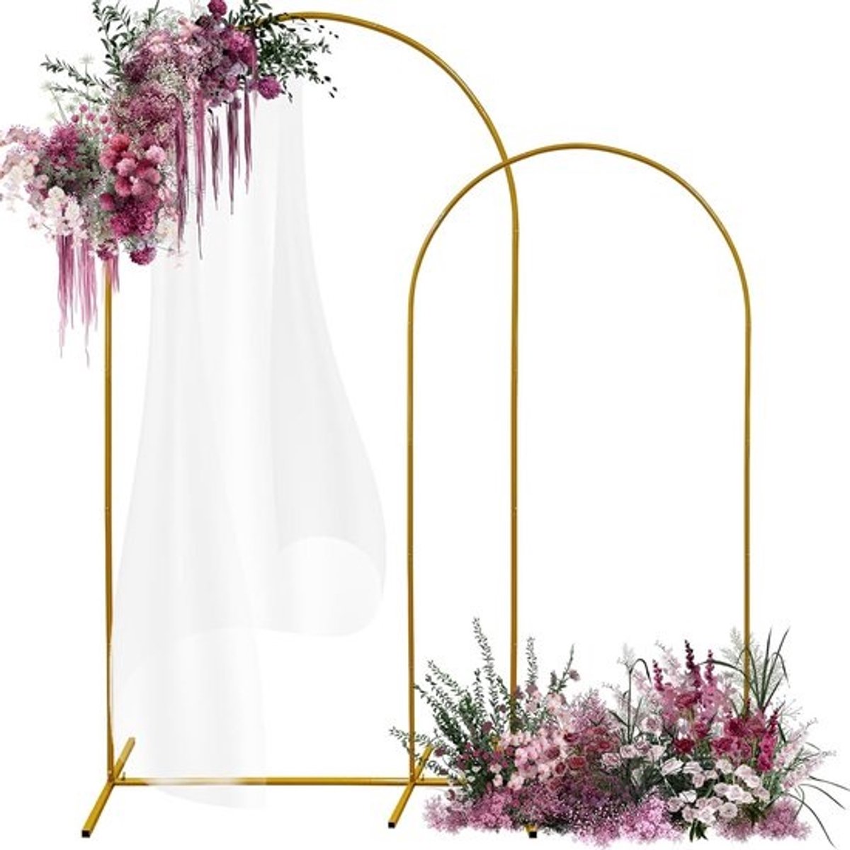 Set van 2 Metalen Achtergrond Stands Boog 2,2 Meter Hoog
