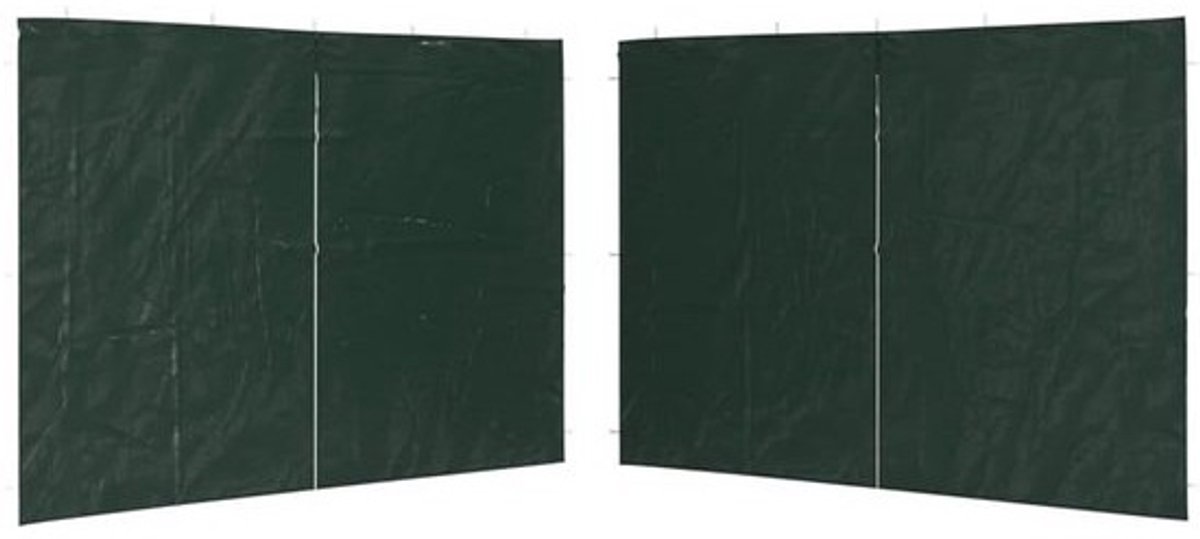2x Tentzeil Zijwand met Rits – Waterafstotend PE voor Feesttent – Universeel Groen