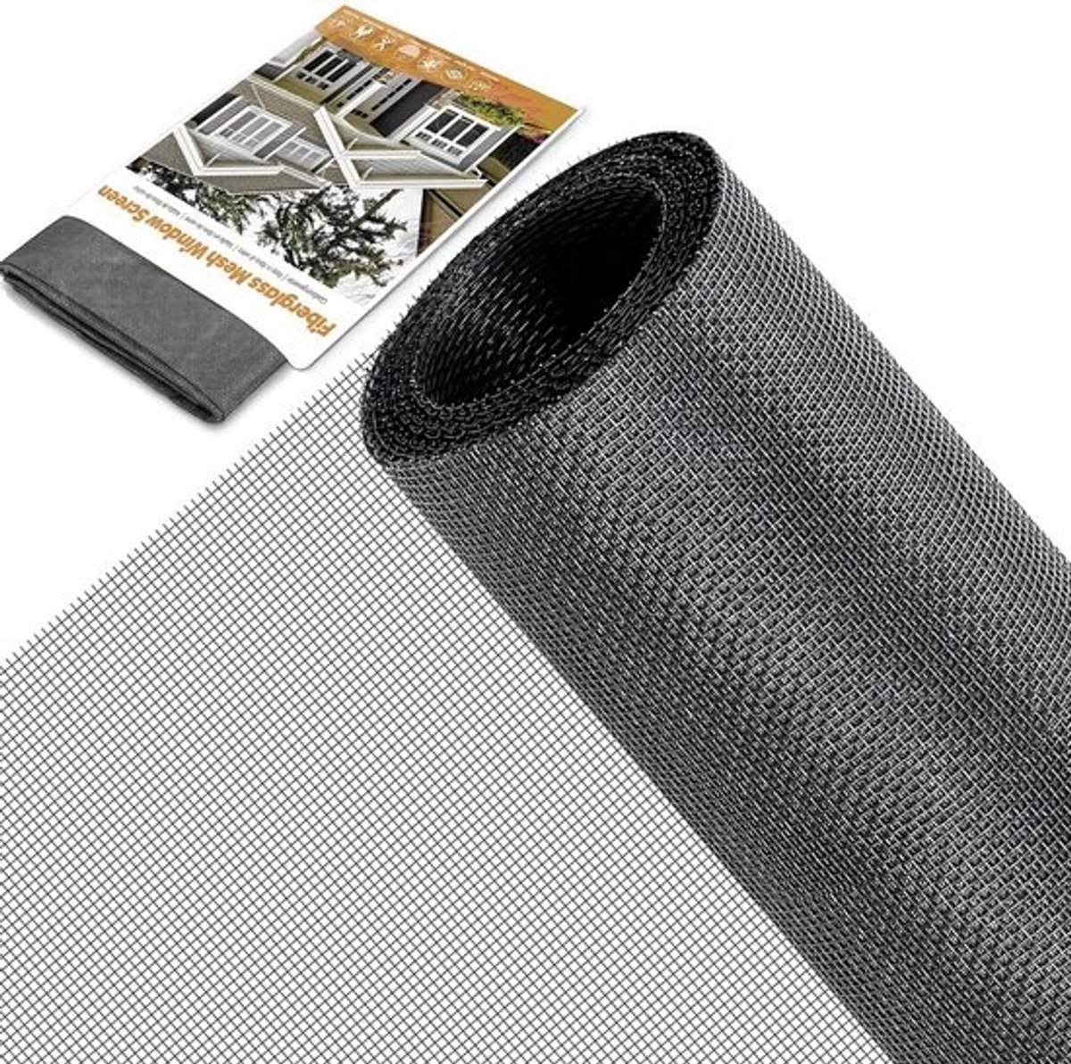 Hor Gaas Vervangend Voor Raam en Deur 120x250 cm - Grijs