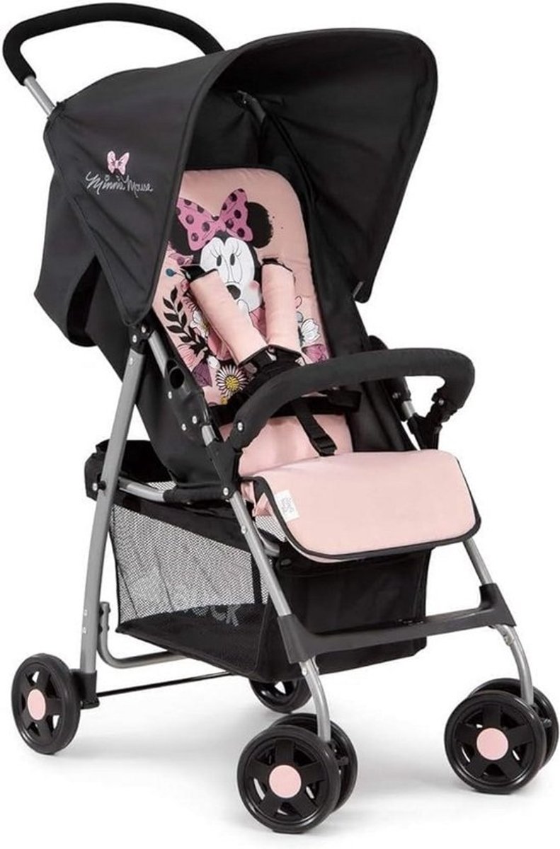 Lichte Sport Buggy Compact Opvouwbaar met Verstelbare Rugleuning en Boodschappenmand