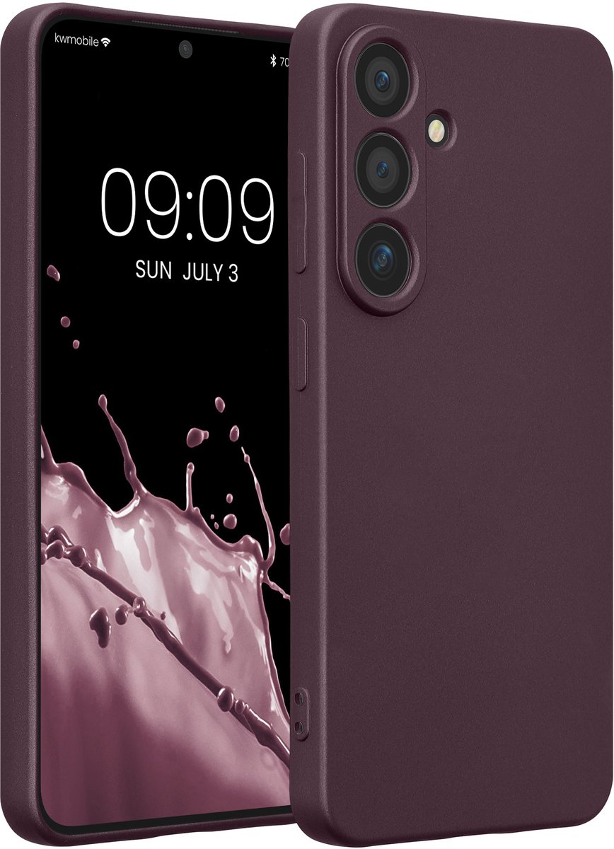 kwmobile metallic telefoonhoesje van TPU - geschikt voor Samsung Galaxy S25 - Flexible case voor smartphone - In metallic braam