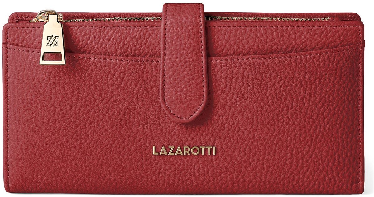 Lazarotti portemonnee Bologna Leather Wallet 20 cm Red rood