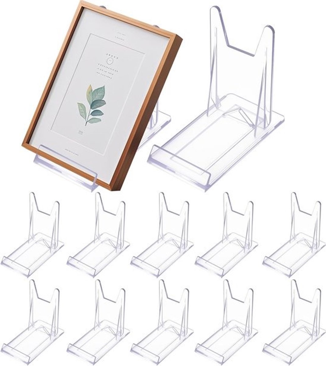 12 stuks acryl bordstandaard transparant displayhouders voor boeken ansichtkaarten en munten
