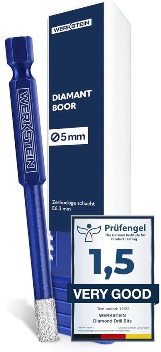 Diamant Tegelboor 5mm - Extreem Duurzaam voor Glas, Keramiek, Graniet en Harde Materialen