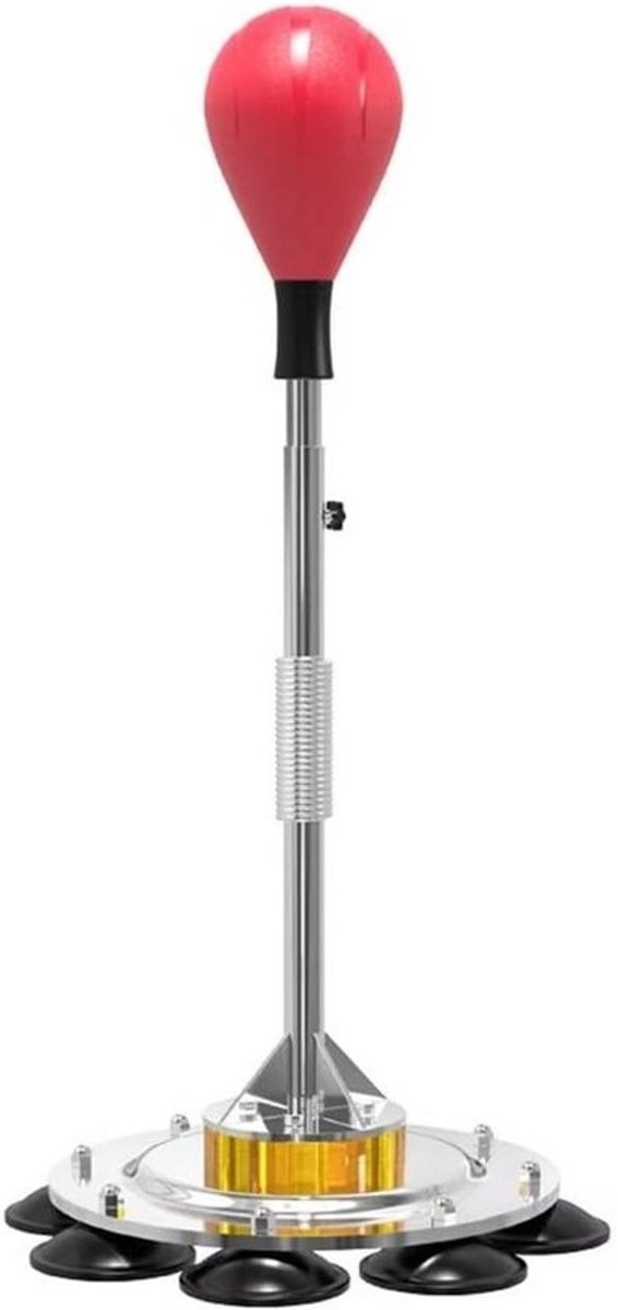 Boksbal set - Vrijstaande bokszak - Stress verlichten - In hoogte verstelbaar - 125-170 cm - Rood