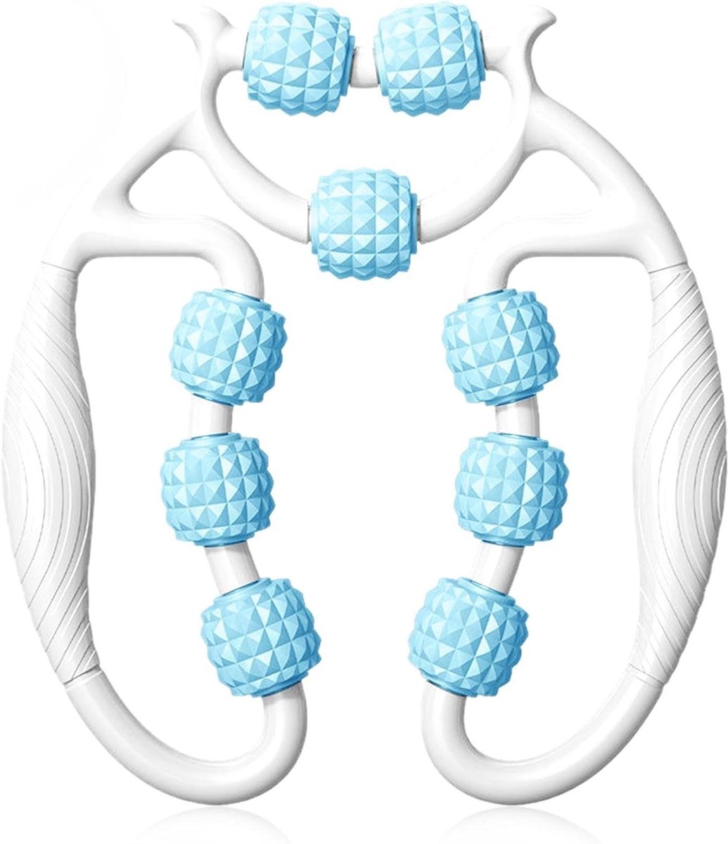 Been Massageroller - Lymfe Drainage - Spierontspanning - Ring Vorm Ontwerp - 27 x 24 cm - Blauw