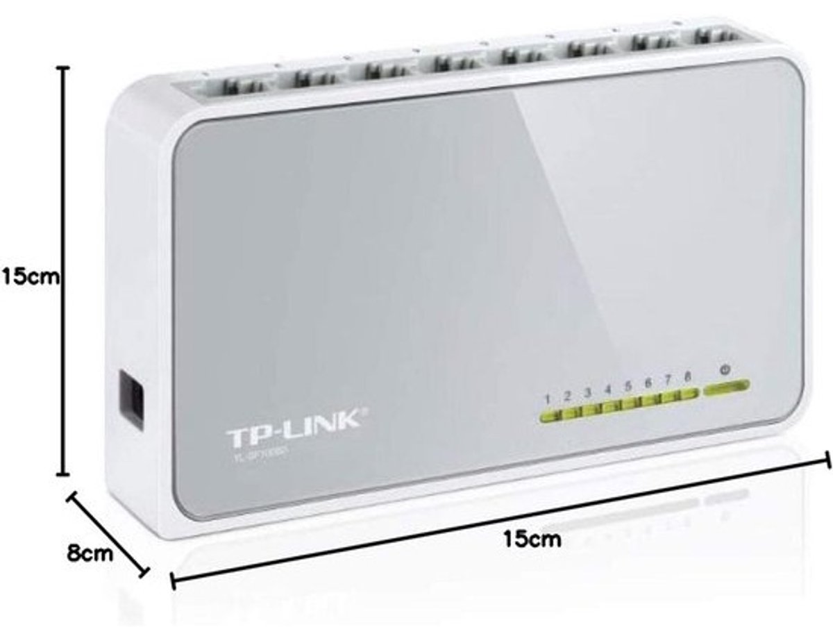 8-poorts 10/100 Fast Ethernet Switch voor Thuisgebruik en Kantoor