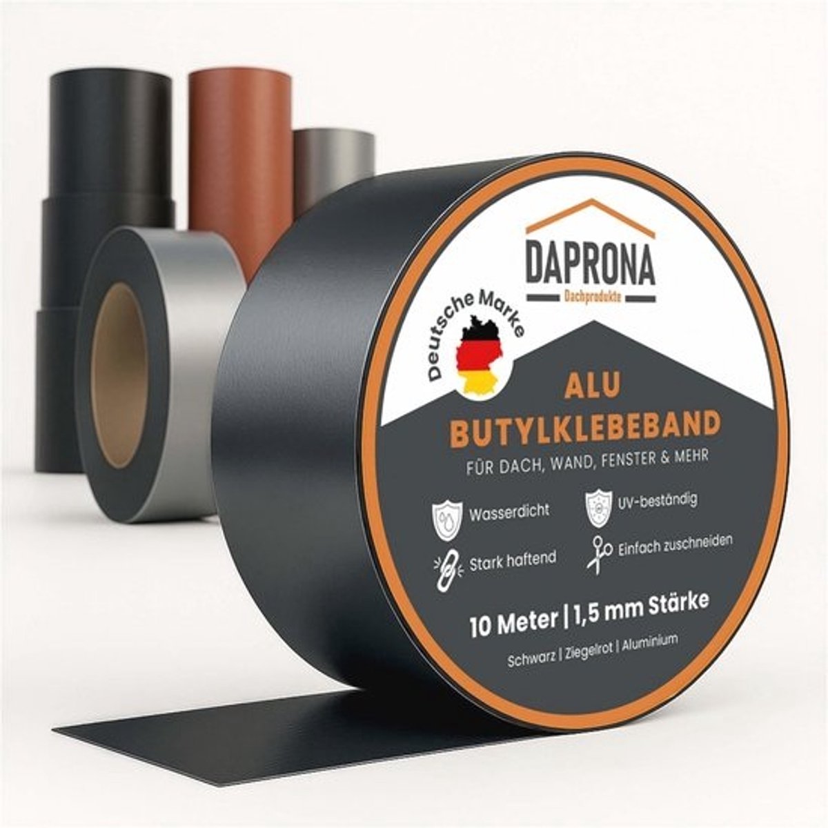 Butyltape en Afdichtingstape 10m x 100mm - Waterdicht, Hittebestendig, 3 stuks