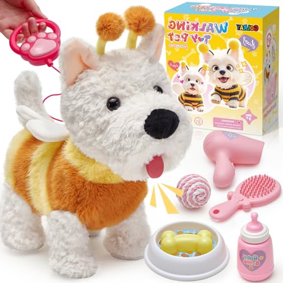 Elektronische Hond – Pluche Dier – Kinderspel – Blaft en loopt – 690 g – Bruin