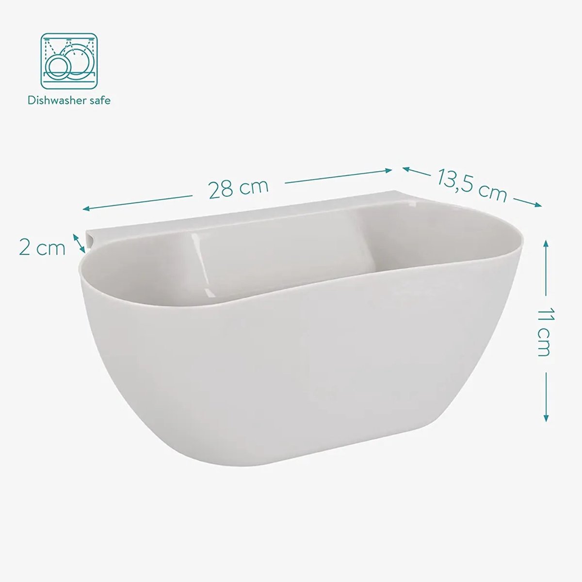 Set van 2 hangende afvalbakken Geschikt voor de keuken - Set van 2 bakken/afvalbakken (wit/grijs)